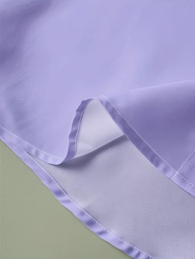 Men's long sleeve grandad collar shirt with chest pocket