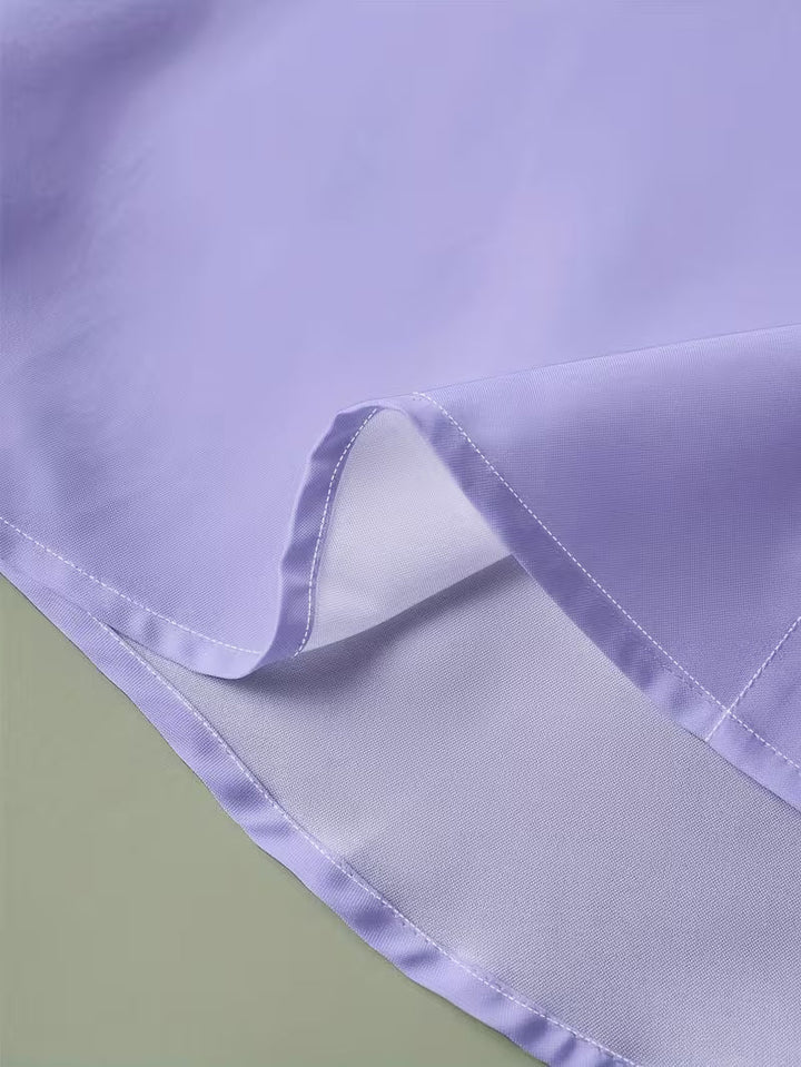 Men's long sleeve grandad collar shirt with chest pocket
