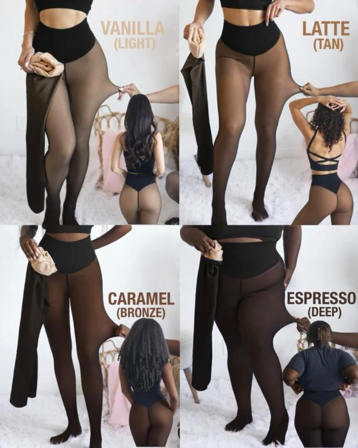Women's high-waisted full-length fleece lined leggings