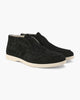 Unisex ankle loafers with round moc toe and flat sole