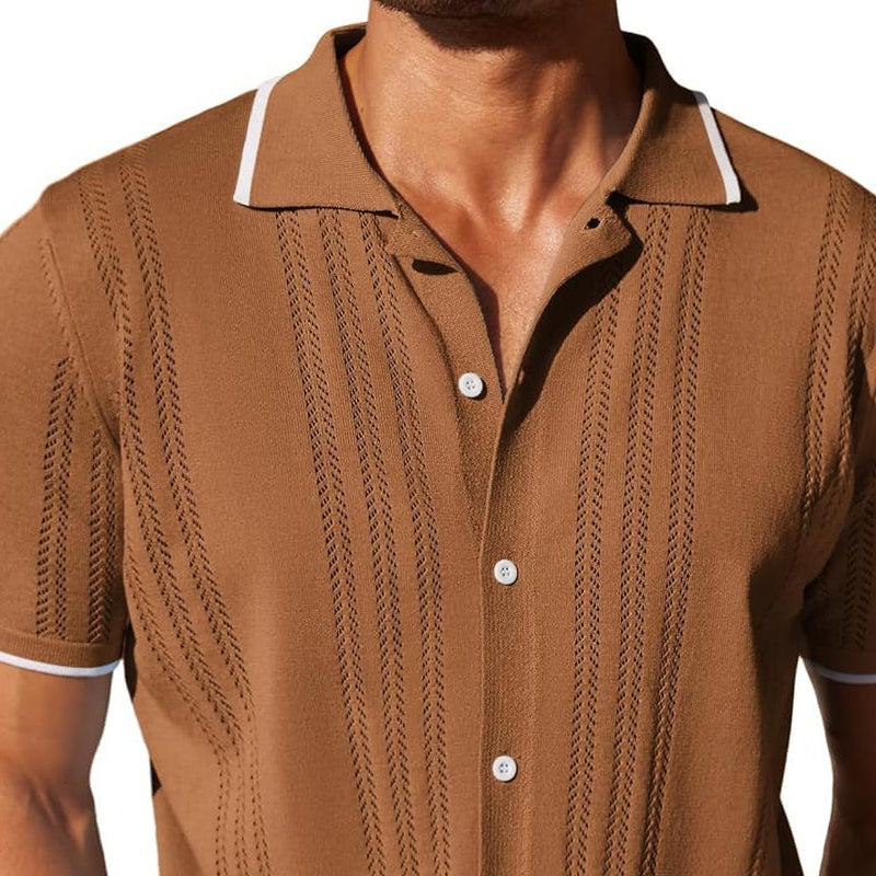 Hayden | Men's Knit Short Sleeve Polo Shirt