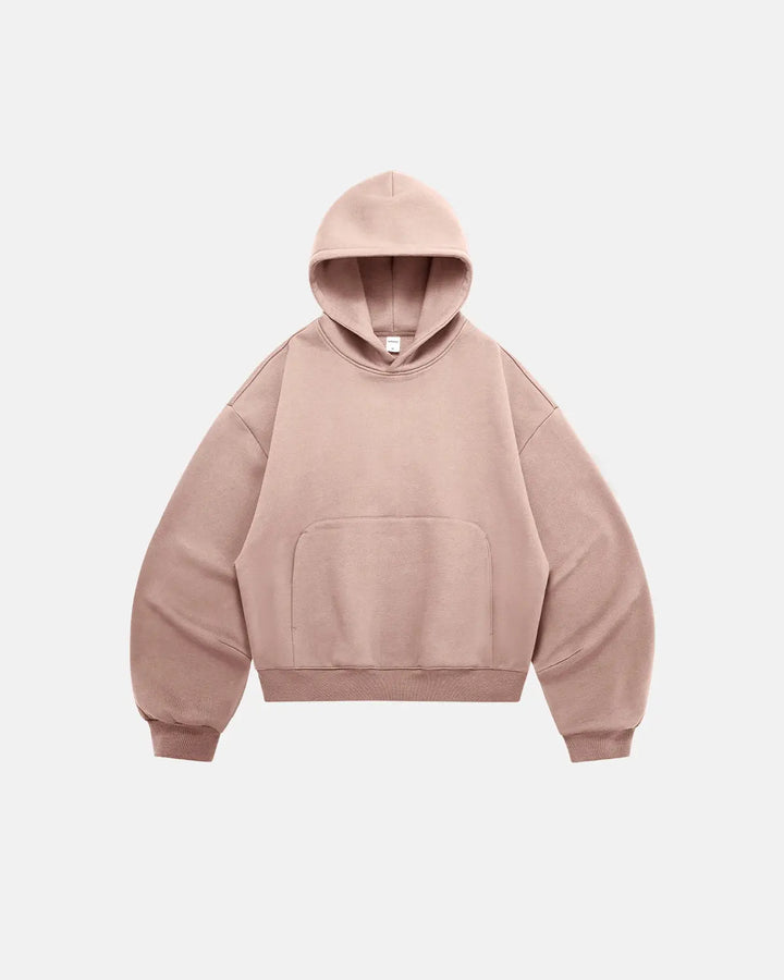 Unisex boxy fit pullover hoodie with hood and kangaroo pocket
