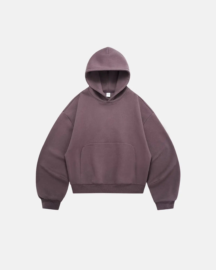 Unisex boxy fit pullover hoodie with hood and kangaroo pocket
