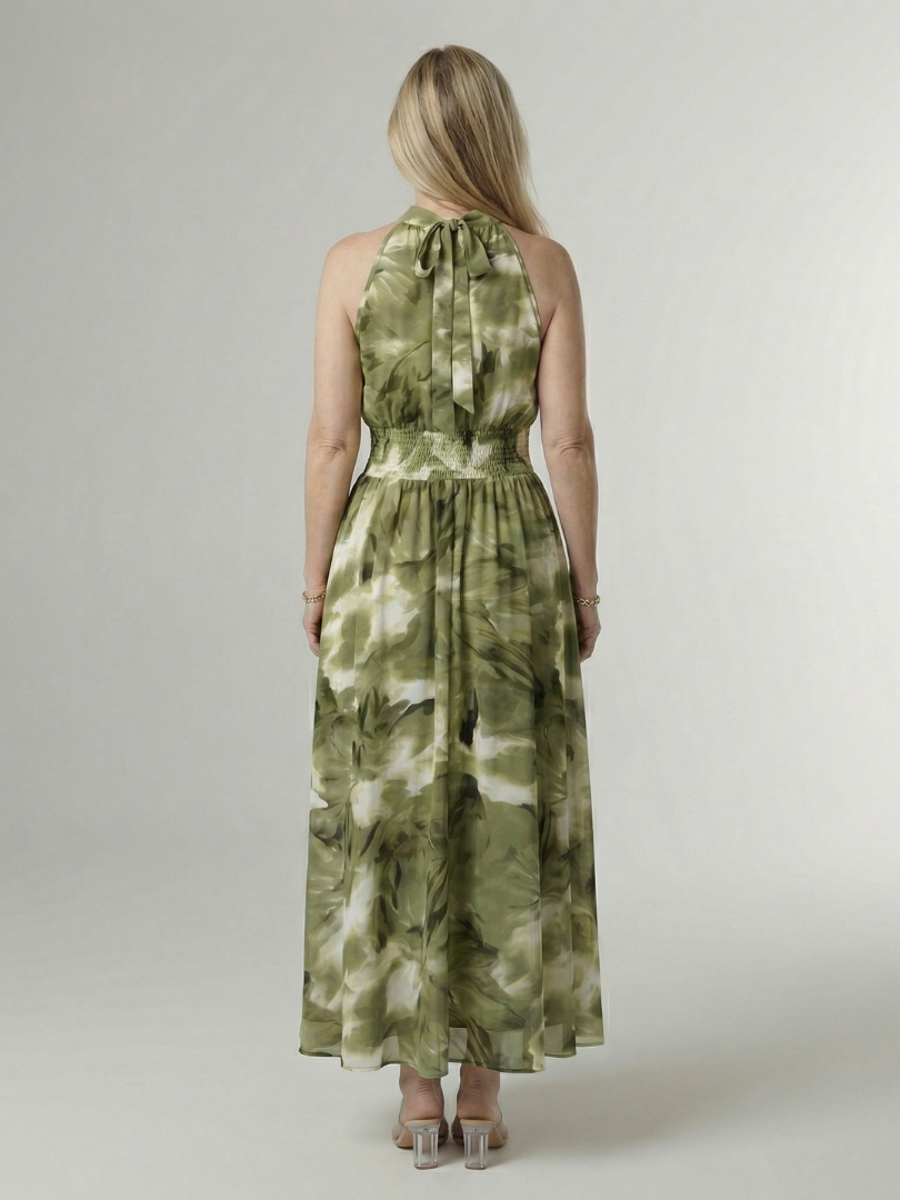 Sylin | Gathered Halter Midi Dress for Women - Image 11