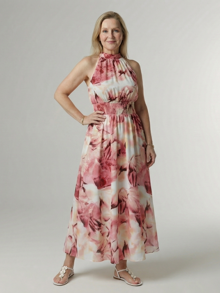 Sylin | Gathered Halter Midi Dress for Women - Image 12