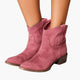 Women's western boots with pull tabs and stitched panels