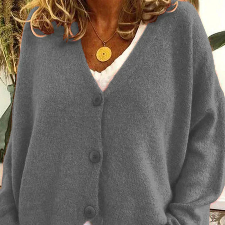 Diana | Women’s Cozy V-Neck Button Cardigan - Image 4