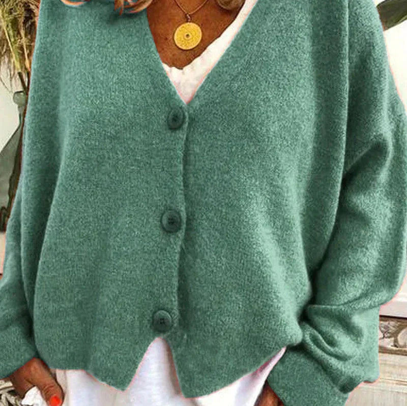 Diana | Women’s Cozy V-Neck Button Cardigan - Image 5