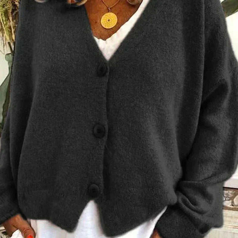 Diana | Women’s Cozy V-Neck Button Cardigan - Image 6
