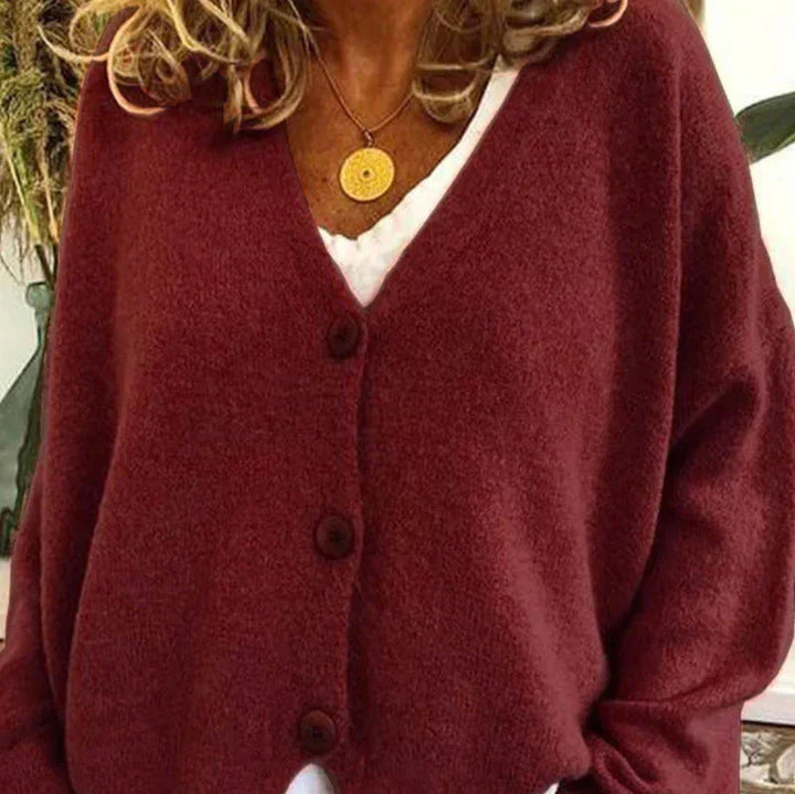 Diana | Women’s Cozy V-Neck Button Cardigan - Image 12