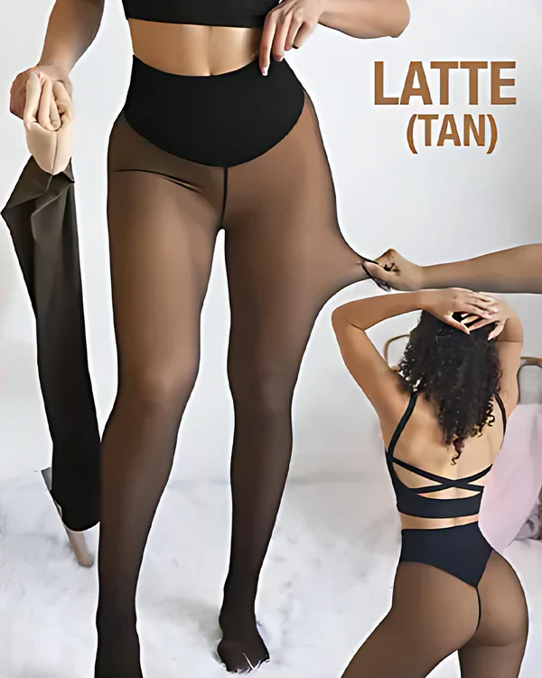Women's high-waisted full-length fleece lined leggings