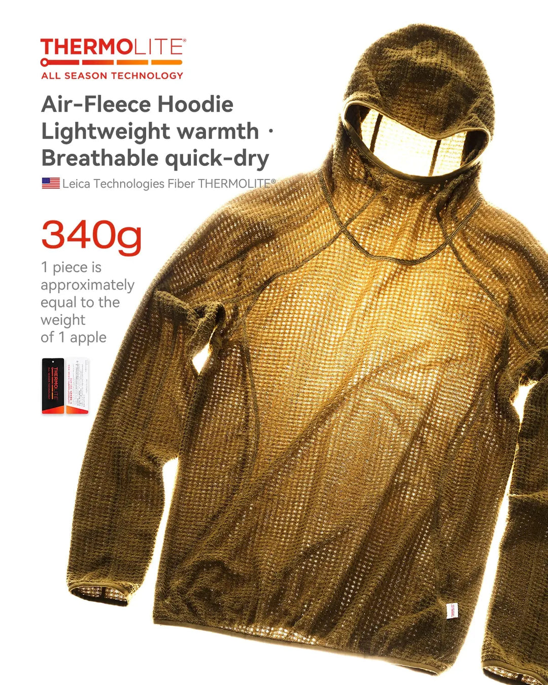 Unisex long-sleeve grid texture hoodie with attached hood and elasticated hem
