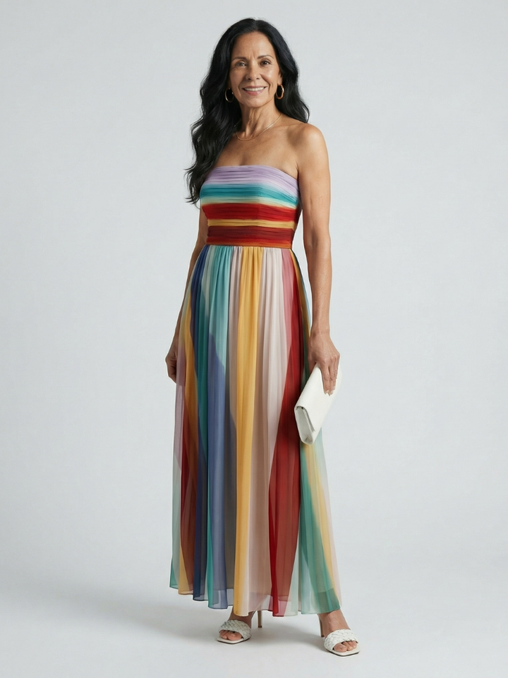 Serene | Light Stripe Maxi Dress for Women - Image 1