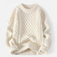 Men's cable knit crew neck jumper