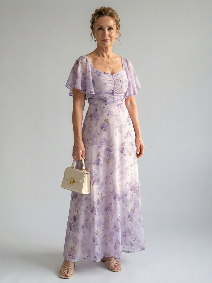 Vaelis | Flutter Sleeve Midi Dress for Women - Image 1