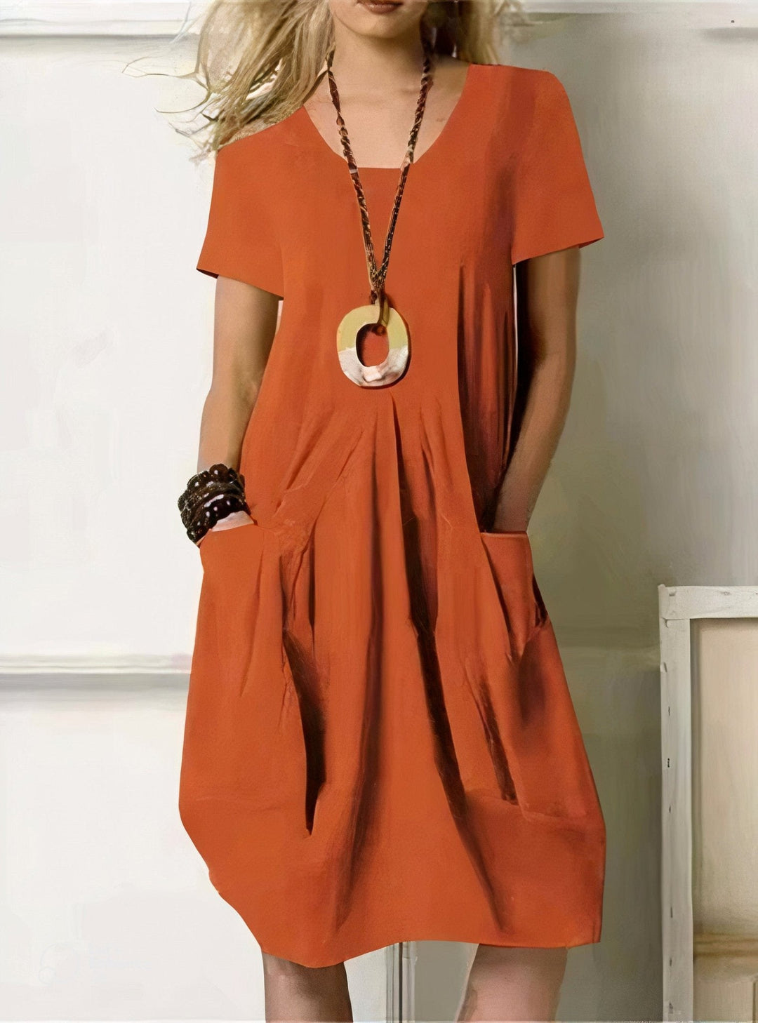 Women's Flowing Midi Dress — Lightweight Everyday Summer Dress