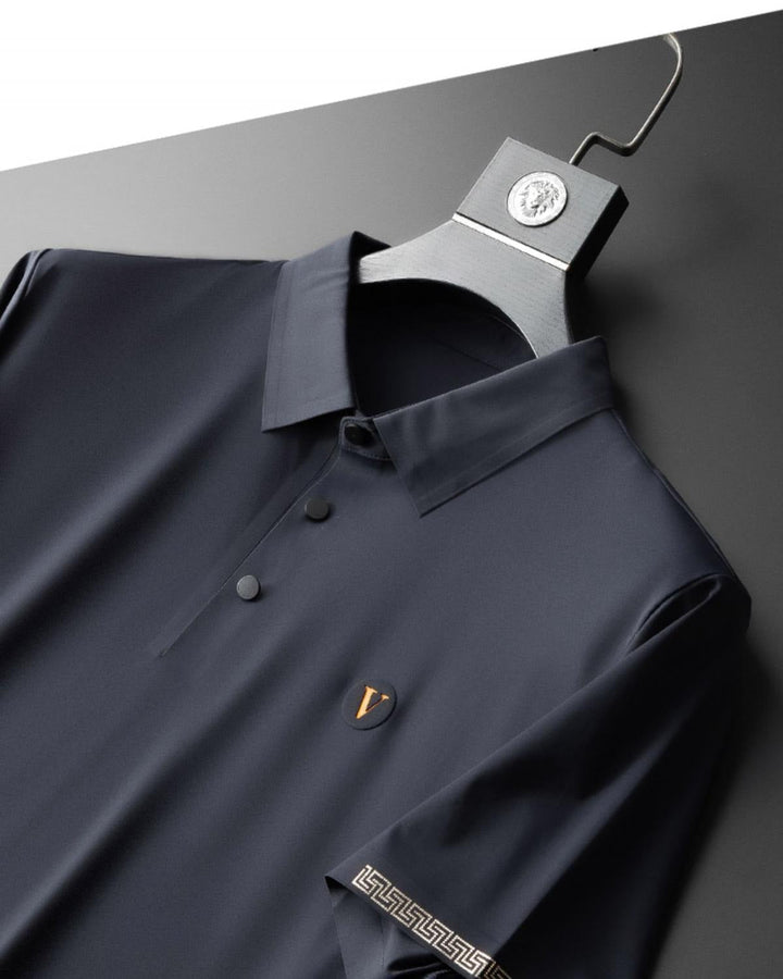 Men's Polo Shirt and Trousers Set, Short Sleeve, Drawstring