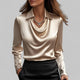 Scarlett | Women’s Elegant Long Sleeve Satin Blouse - Image 10