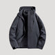 Women's hooded windbreaker jacket with zipped pockets