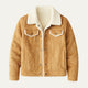Men's sherpa lined jacket with snap fastening, long sleeves and multiple front pockets