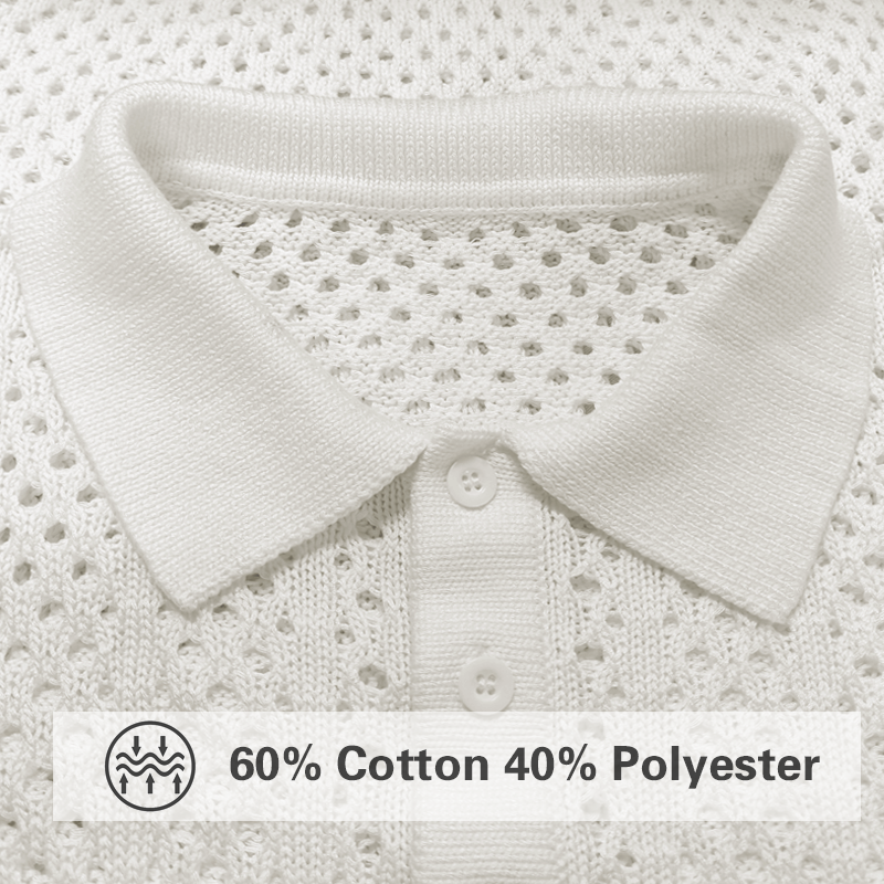 Gavin | Men's Knit Short Sleeve Polo Shirt