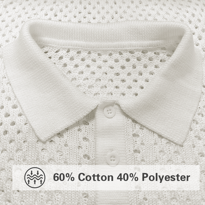 Gavin | Men's Knit Short Sleeve Polo Shirt