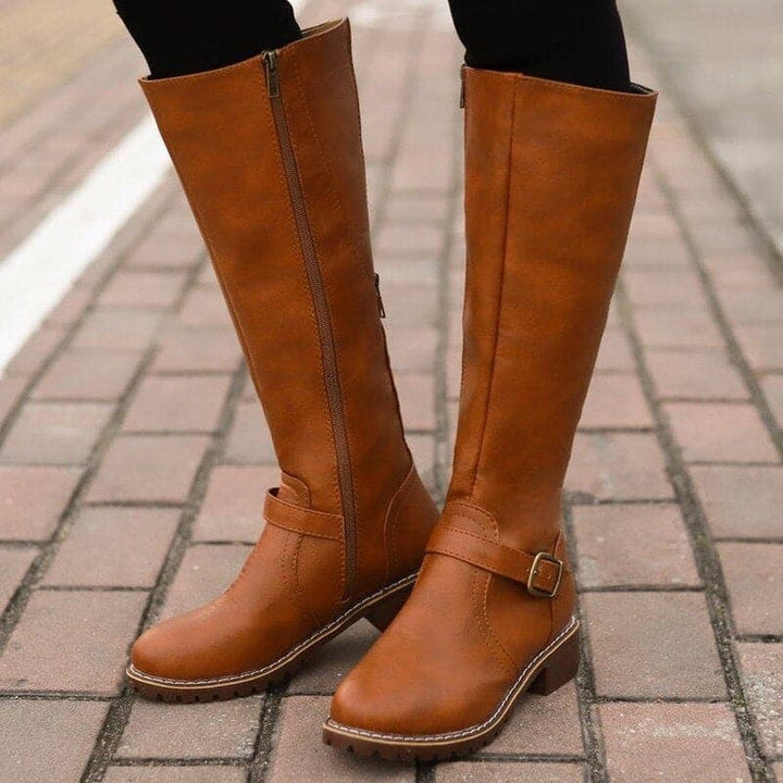 Elizabeth | Classic Buckle Knee-High Boots for Women - Image 3