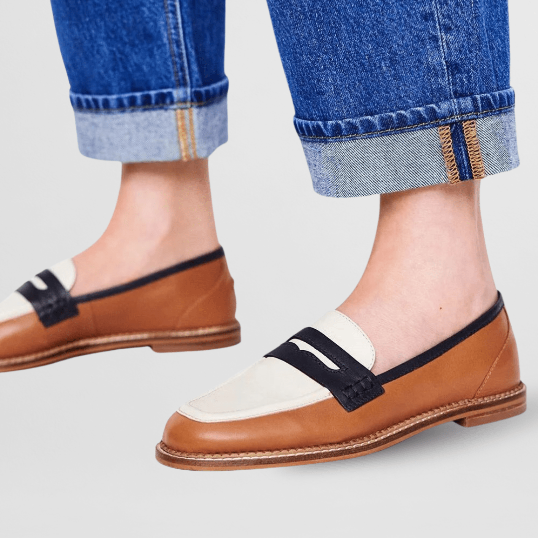 Women's Colour-Block Loafers, Pink Navy Red