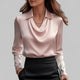 Scarlett | Women’s Elegant Long Sleeve Satin Blouse - Image 3