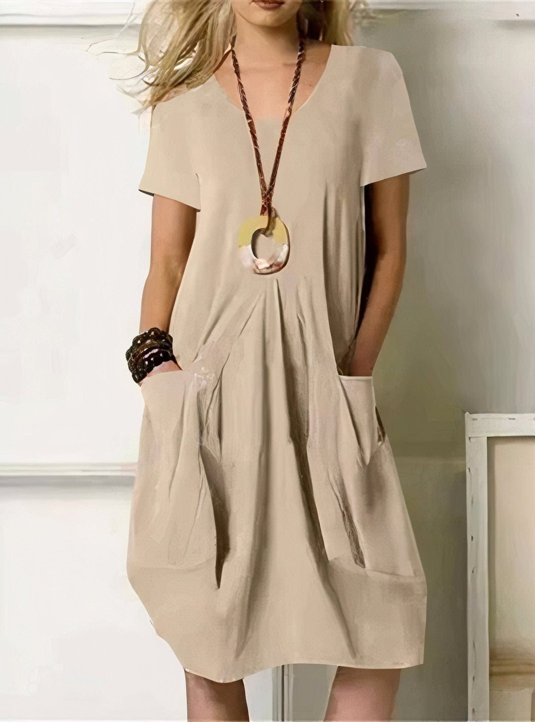 Women's Flowing Midi Dress — Lightweight Everyday Summer Dress