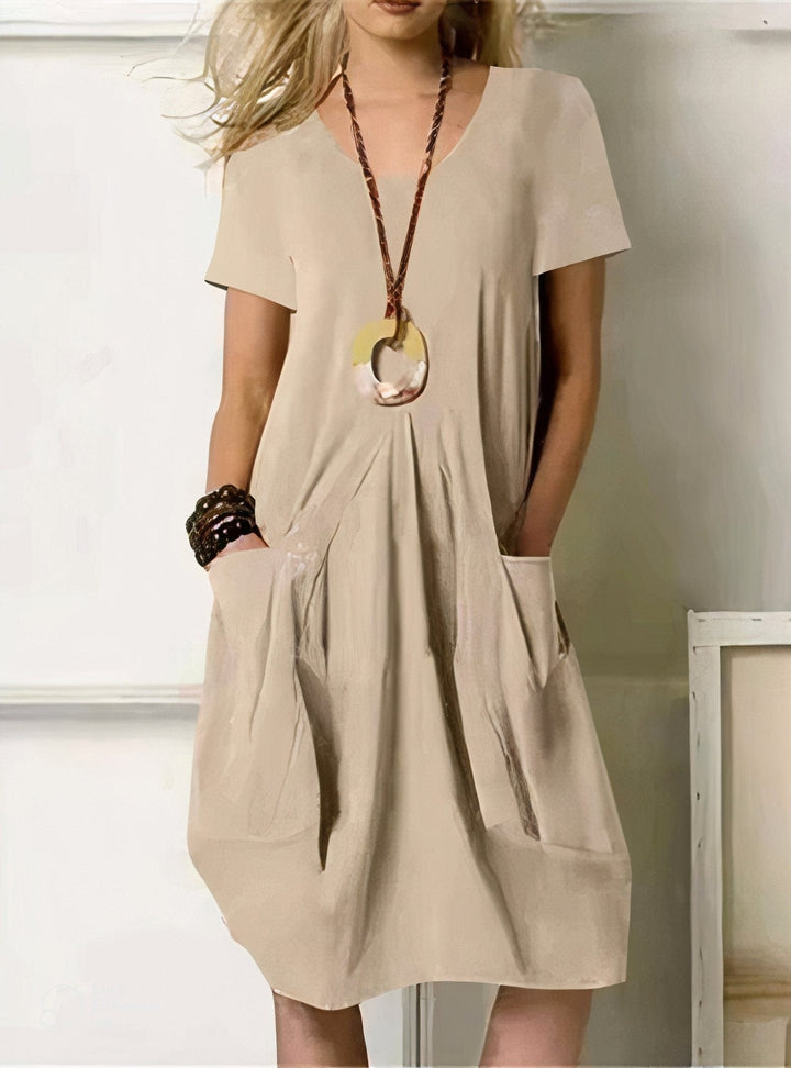 Women's Flowing Midi Dress — Lightweight Everyday Summer Dress