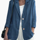Women's blazer with notched lapels, button front and patch pockets