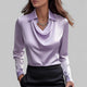 Scarlett | Women’s Elegant Long Sleeve Satin Blouse - Image 4