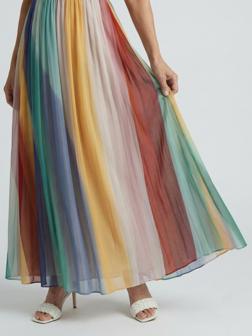 Serene | Light Stripe Maxi Dress for Women - Image 3