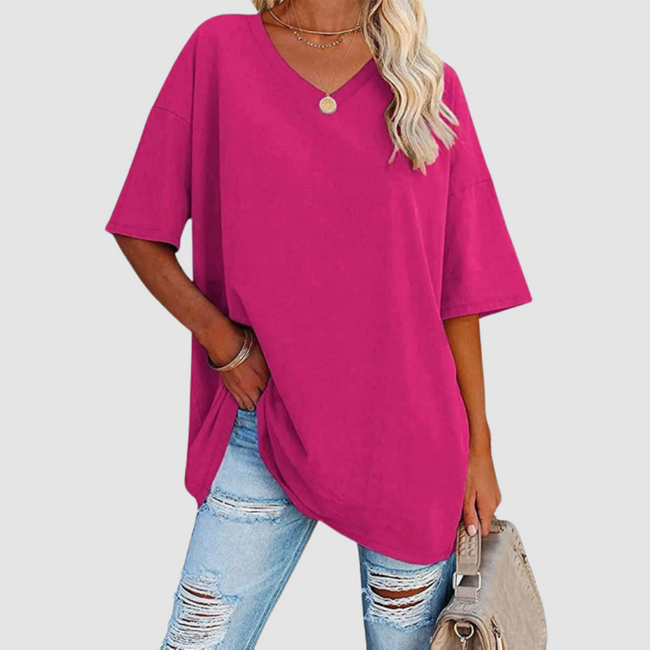 Women's V-Neck T-Shirt — Lightweight Elegant Summer Tee