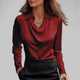 Scarlett | Women’s Elegant Long Sleeve Satin Blouse - Image 5