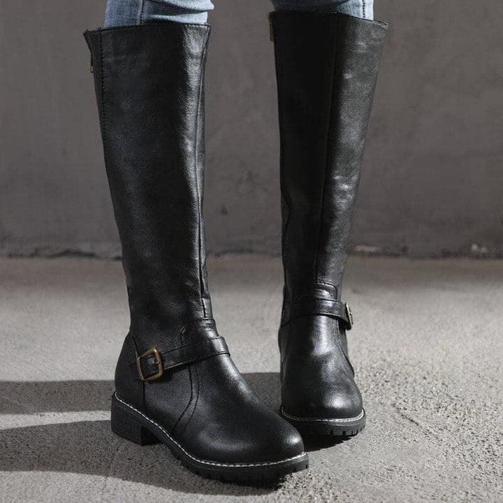 Elizabeth | Classic Buckle Knee-High Boots for Women - Image 2
