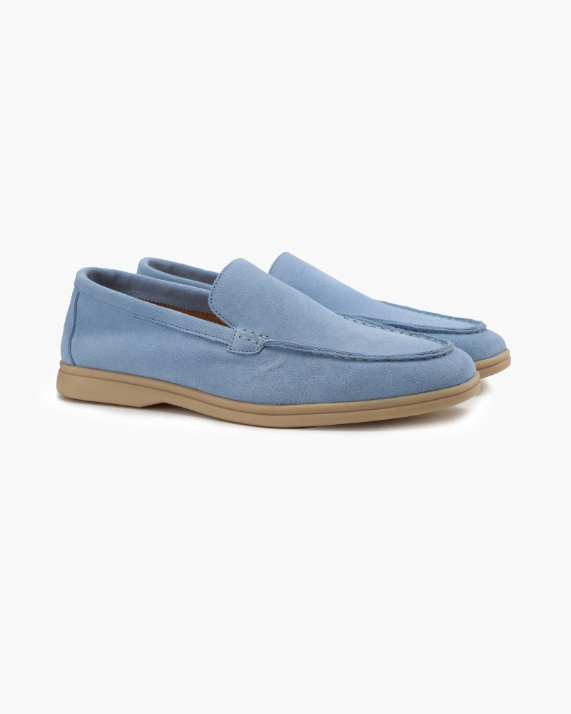 Unisex slip-on loafers with penny strap detail and flat soles