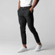 Men's slim tapered chino trousers with button fastening and ankle-length hems