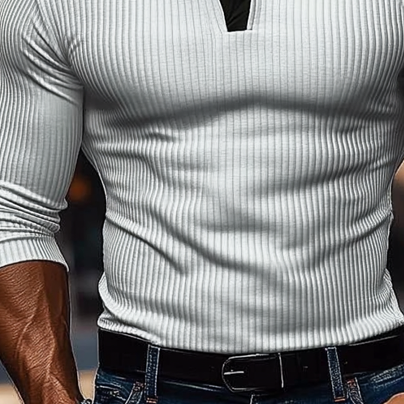 Ivan | Men's Knit Long Sleeve Polo Shirt