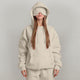 Women's hooded sweatshirt and jogger set with long sleeves and front pouch pocket