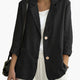 Women's blazer with notched lapels, button front and patch pockets