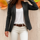Women's tailored blazer with notched lapels and single button front