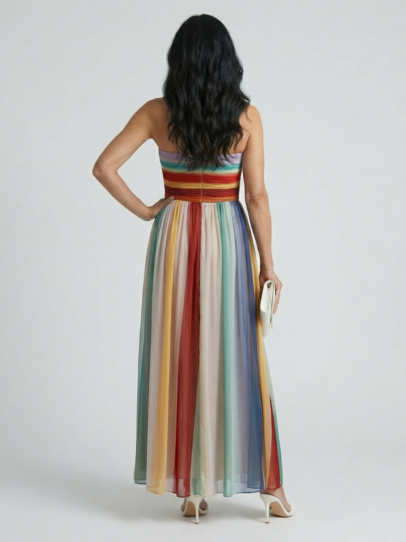 Serene | Light Stripe Maxi Dress for Women - Image 4