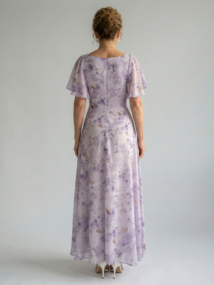 Vaelis | Flutter Sleeve Midi Dress for Women - Image 4