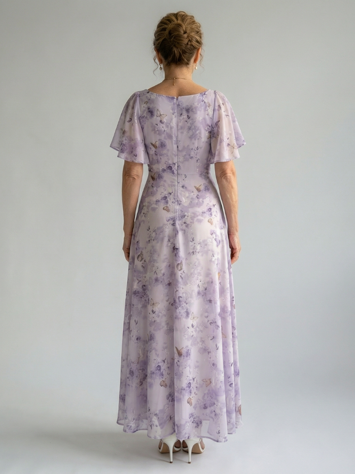 Vaelis | Flutter Sleeve Midi Dress for Women - Image 4