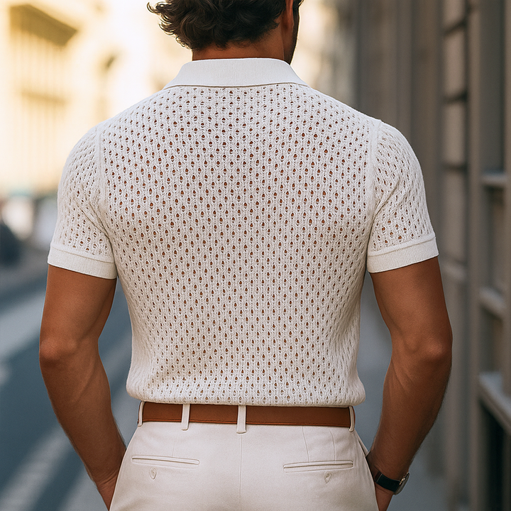 Gavin | Men's Knit Short Sleeve Polo Shirt