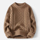 Men's cable knit crew neck jumper