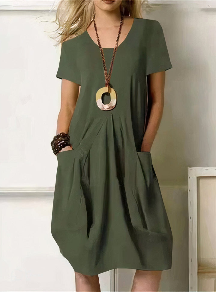 Women's Flowing Midi Dress — Lightweight Everyday Summer Dress