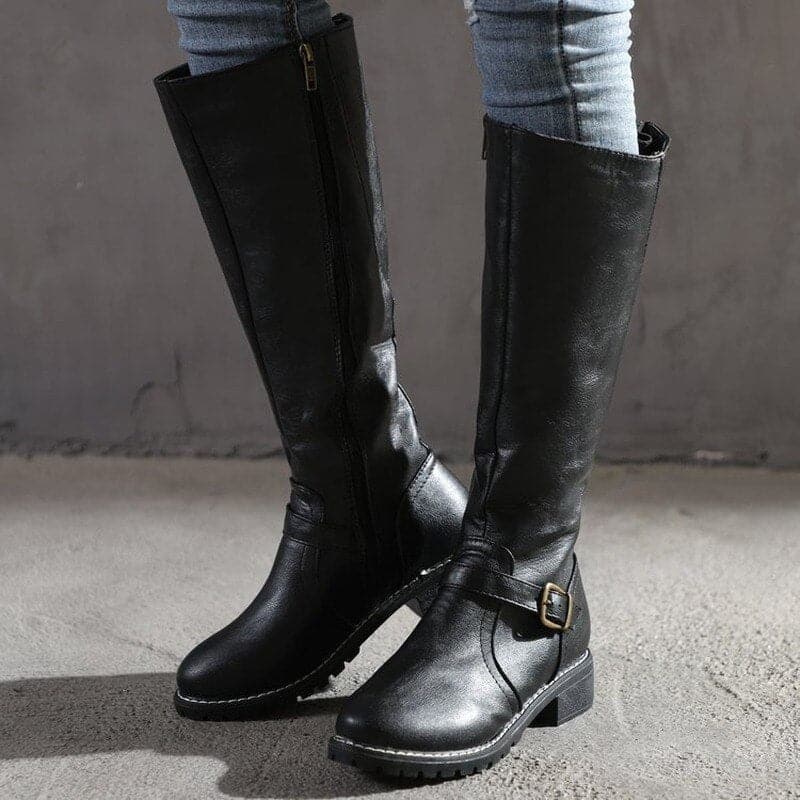 Elizabeth | Classic Buckle Knee-High Boots for Women - Image 4